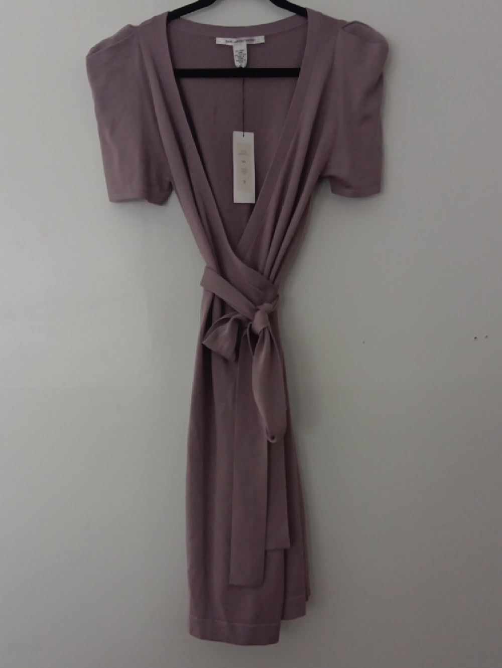 Diane von Furstenberg Wool Silk Blend Knit Wrap Dress #3687